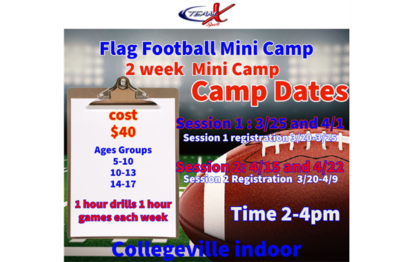 Indoor Flag Football Mini Camp
